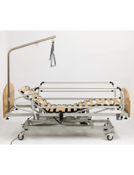 Cama Hospitalaria con Carro Elevador Completo | Colchón de Regalo