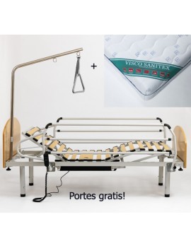 Cama hospitalaria completa y colchón de regalo